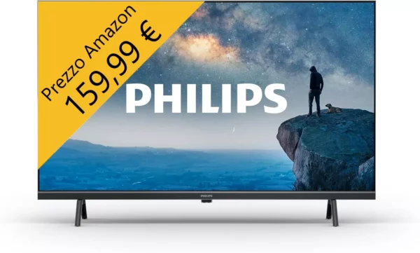 Philips 32PFS6109 HD LED Smart TV - Display 32’’ con piattaforma Titan OS, Pixel Plus HD e audio Dolby Digital, funziona con Alexa e Google Voice Assistant – Cornice nera opaca
