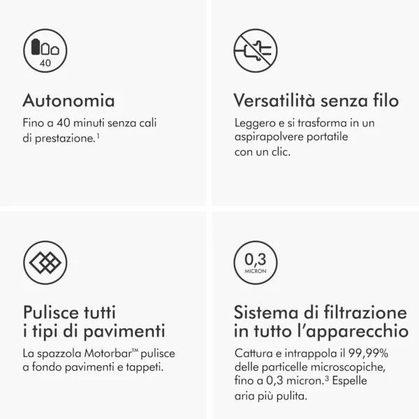 Dyson V8 Absolute™ Aspirapolvere senza filo – 115 AW,40 minuti di autonomia,Spazzola Motorbar anti groviglio, Spazzola a rullo morbido,bocchetta a lancia,stazione di ricarica a muro,Argento/Giallo - immagine 4