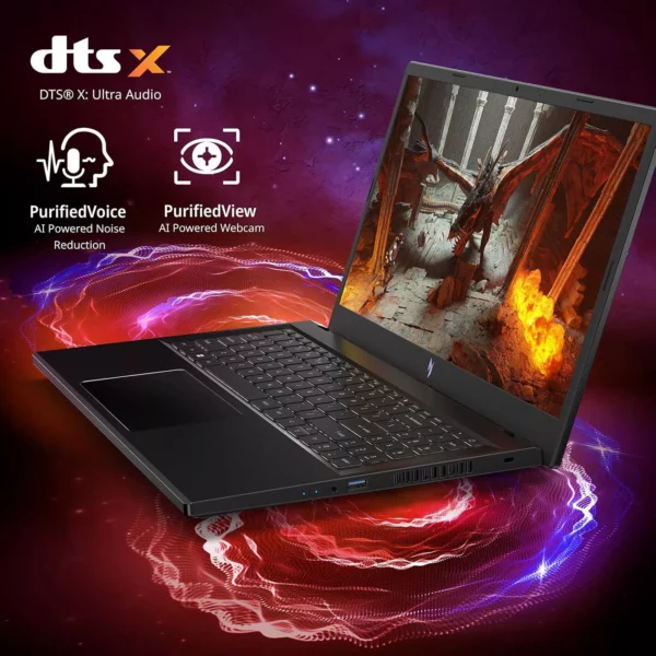 acer Nitro V 15 ANV15-51-99H6 Notebook Gaming, Processore Intel Core i9-13900H, Ram 16 GB DDR5, 1024 GB SSD, Display 15.6" FHD IPS 165 Hz LED LCD, NVIDIA GeForce RTX 4060 8 GB, Windows 11 Home - immagine 9